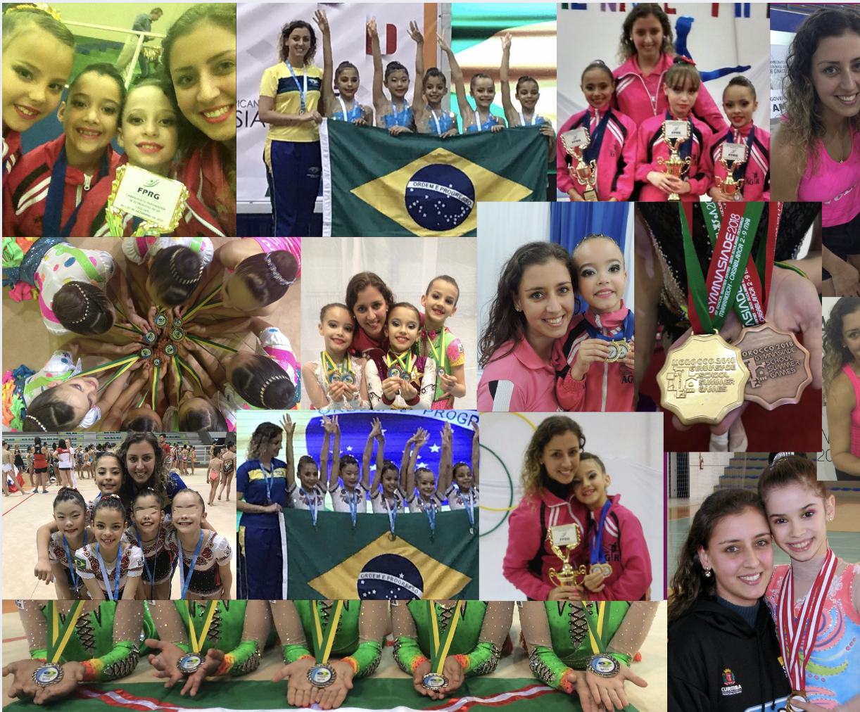 Alunas e medalhas conquistadas
