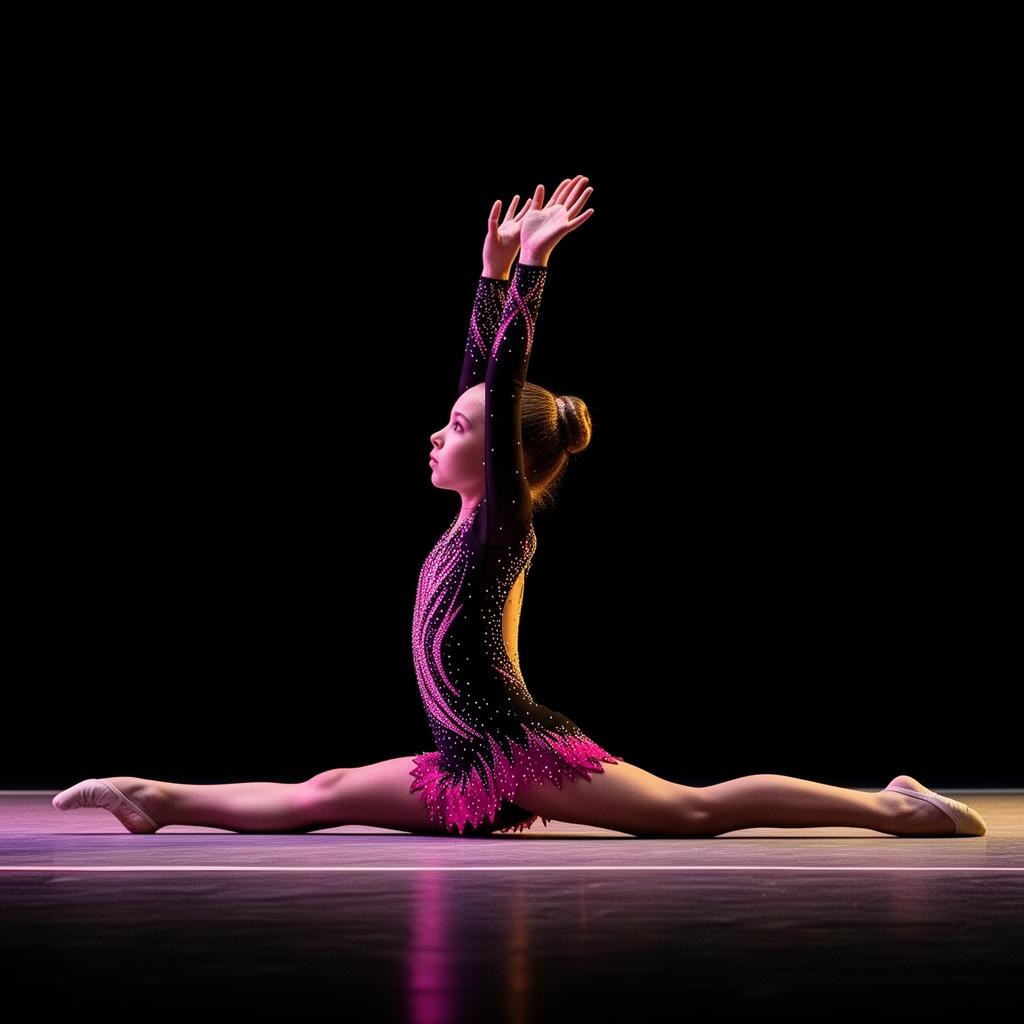 Movimento técnico de Espacate em Ginástica Rítmica